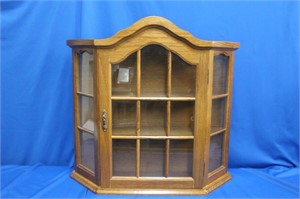 Curio Cabinet, 22 X 6 X 21"H, damage to top,