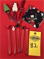 Christmas Swizzles Sticks & Spreaders