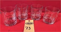 4 Canadian Club Whiskey Rocks Glasses 4"