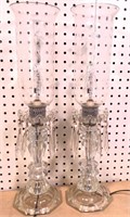 pair of dresser lamps- prisms