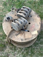 Triple rope block and tackle with 3/4" Rope