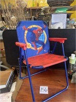 child's spiderman folding chair