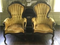 2 Kimball  Victorian High Back Chairs
