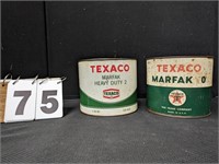 2 Texaco Marfak Cans
