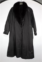 Full Length Coat w Fur Collar sz. 14 - Gently used