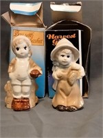 Harvest Girl & Boy with Basket Figurines