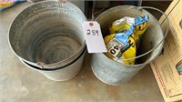 3 Galvanized Buckets