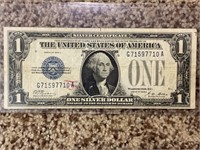 1928-A ONE DOLLAR SILVER CERTIFICATE FUNNY BACK