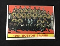 1961 Topps Hockey Boston Bruins Team Card