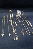 costume jewelry lot .