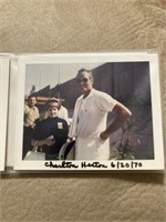 Autographed Charlton Heston, 1970 photo