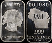 (2) 1 OZ .999 SILVER INDIAN BARS