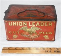 VINTAGE UNION LEADER CUT PLUG TOBACCO LUNCH BOX