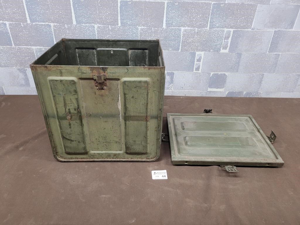 Vintage metal ammo box