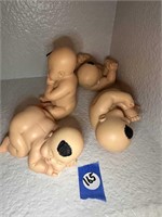 ADORABLE NAKED ASIAN BOY BABY FIGURINE LOT