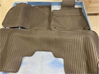 Three heavy duty rubber car floor mats