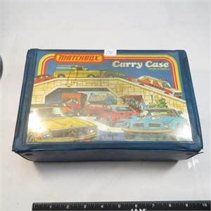 Vintage Matchbox Case with Die Cast Cars