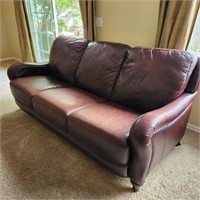 Bassett Distressed Leather Style Sofa