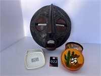 Wooden Face and Coasters