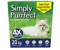 Simply Purrfect Scoopable Cat Litter, 20 Kg ^