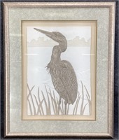 Framed Artist's Proof of Heron