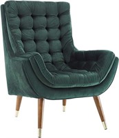 Modway Tufted Upholstered Velvet Lounge Chair