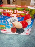 Bubble blowing santa