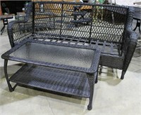 2 pc Patio Set, Couch (no cushion) & Table