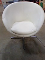 White sphera modern accent chair