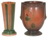 2 Roseville Pottery Futura Vases