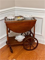 Vintage Tea Cart & Porcelains