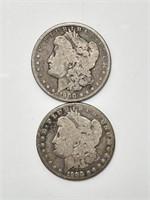 1900 & 1900 S Morgan Silver Dollars
