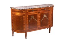 FRENCH MARBLE TOP CREDENZA