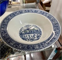 HOMER LAUGHLIN BLUE TRANSFERWARE BOWL