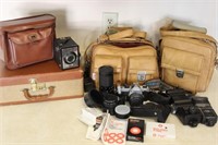 Large Lot with Vivitar Camera and Accessories
