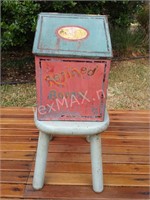 Antique Borax Tin Container and Milking Stool