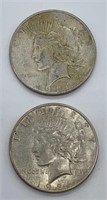 (2) 1926-S & 1926 Peace Dollars (San Francisco)