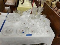 Lot Of Crystal Glassware Some Is Marked Fostoria