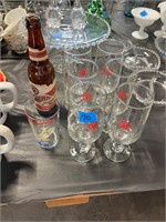 Beer Glasses; Burgemeister Bottle