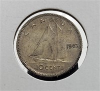 Canada 1943 10c Silver