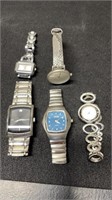 5 Watches Untested Batteries Needed 2 Mens 3 Woman