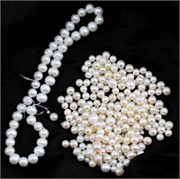 LOT OF LOOSE FRESHWATER CULTURED PEARLS 0.4 LBS