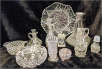 Lot of crystal and cut glass