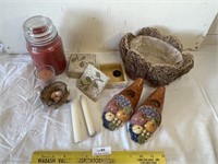 Lot of Decorative Items Candle Etc