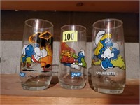 Smurf drinking glasses (3)
circa 1982