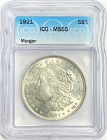 1921 Morgan Silver Dollar MS-65