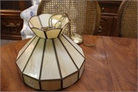 Vintage Hanging Stained Glass Lamp