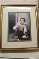 Framed Print "Boy with Bubbles"