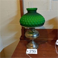 Nickle plated lamp, Quilt/cushion Frosted Shade