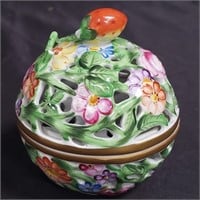 Herend (Hungary) hand-painted porcelain open-